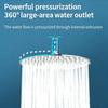 304 Stainless Steel Rain Shower Head High Pressure Round Showerhead With 360° Rotation  Pressurized Large Shower Head For Bath