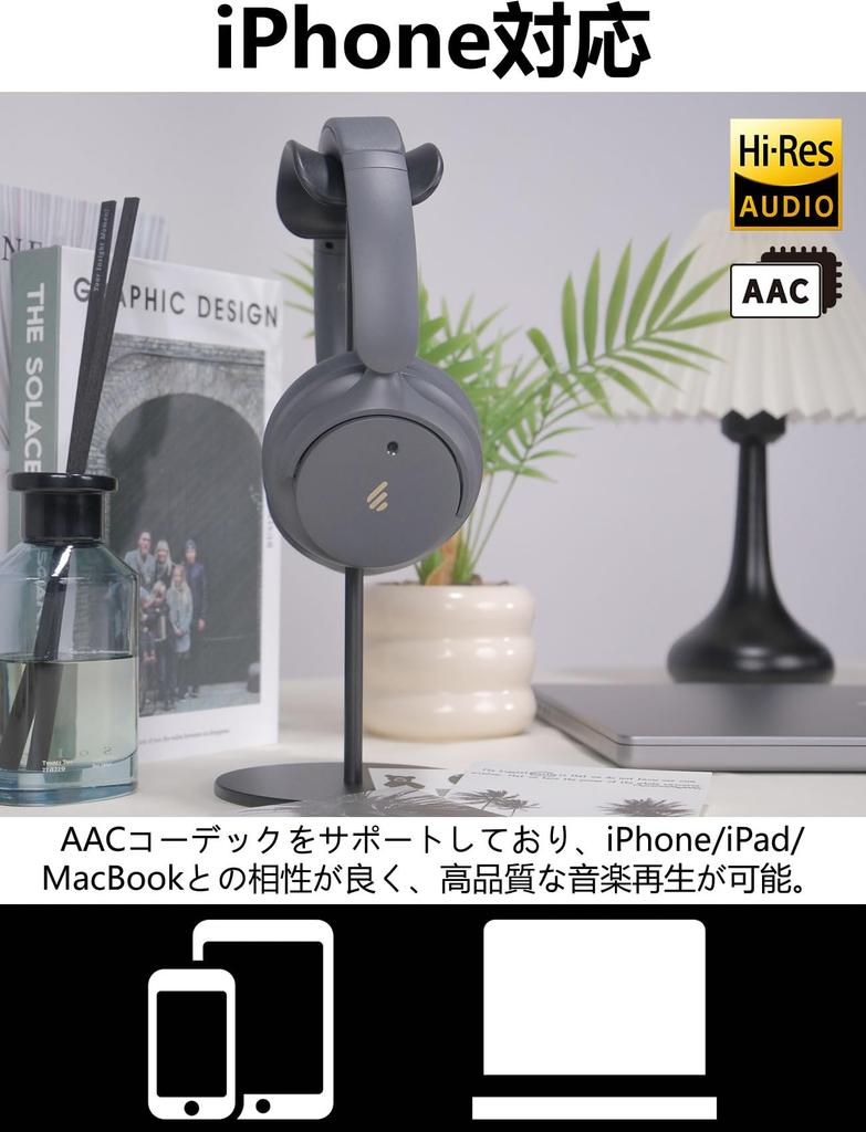 Edifier H9 Noise Cancelling Wireless Headphones Bluetooth 5.4 AAC iPhone Compatible 75-Hour Playback 266g Lightweight Foldable Microphone Gray