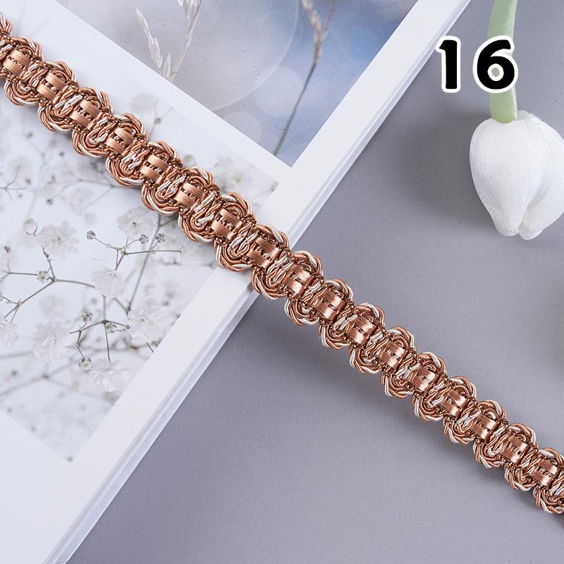 12 Meter Braided Lace Trim Fabric Fringe 1.5cm Width Lace Ribbon Apparel Curtain Diy Sewing Accessories Upholstery Decor Crafts