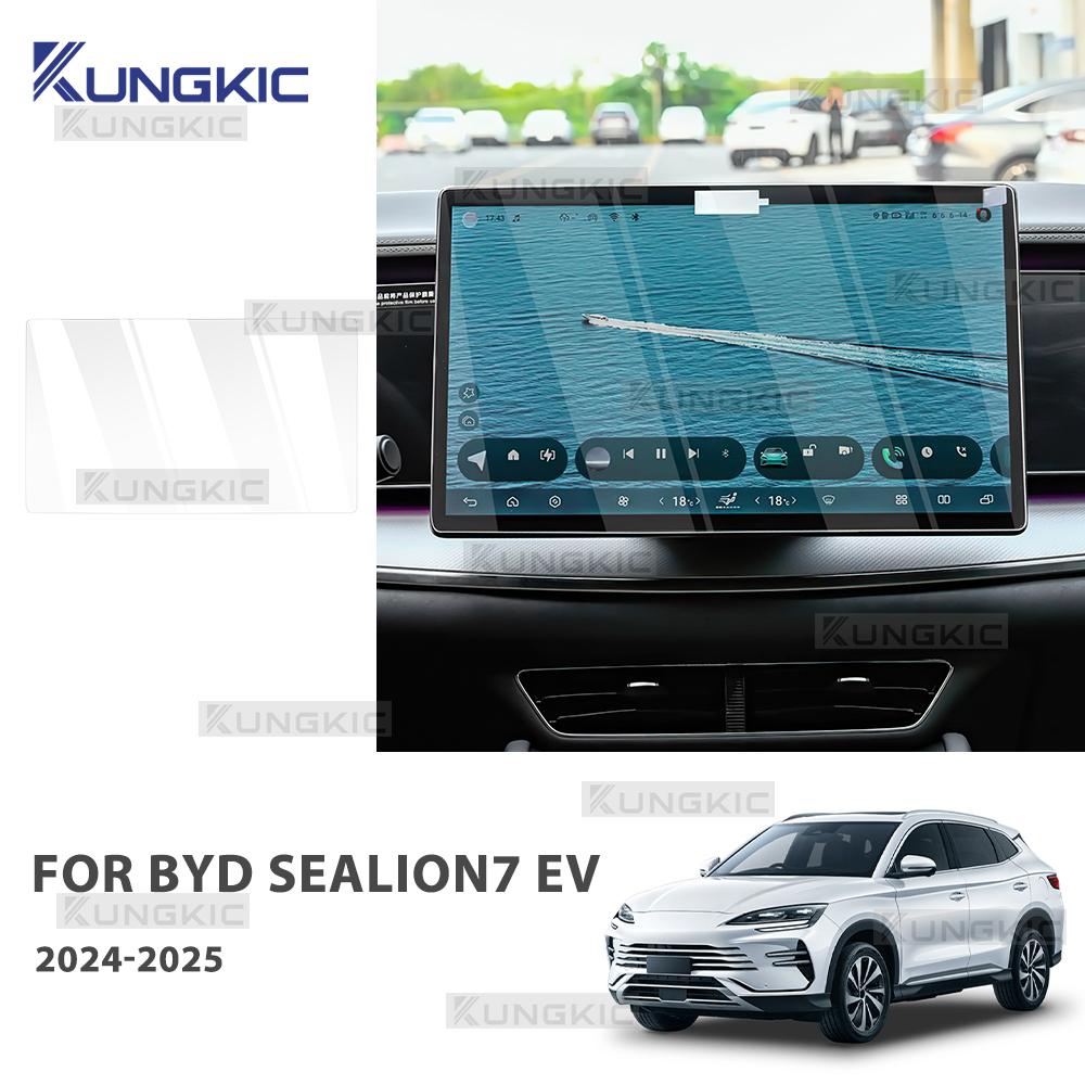 Per BYD Sealion 7 EV 2024 2025 Pellicola Protettiva Schermo di Navigazione Console Interna in Vetro Temperato HD Adesivo Anti-Graffio