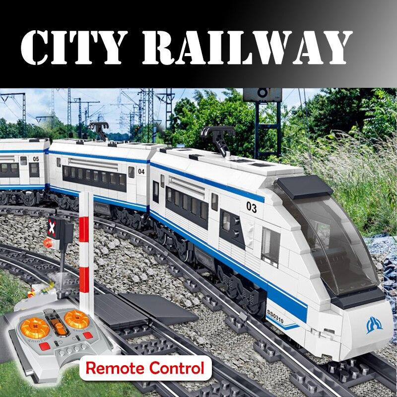 

Creative City RC Аккумулятор Power Train Строительные блоки Пульт дистанционного управления Движение Метро Кирпичи Набор Моделей Детские игрушки Детские подарки