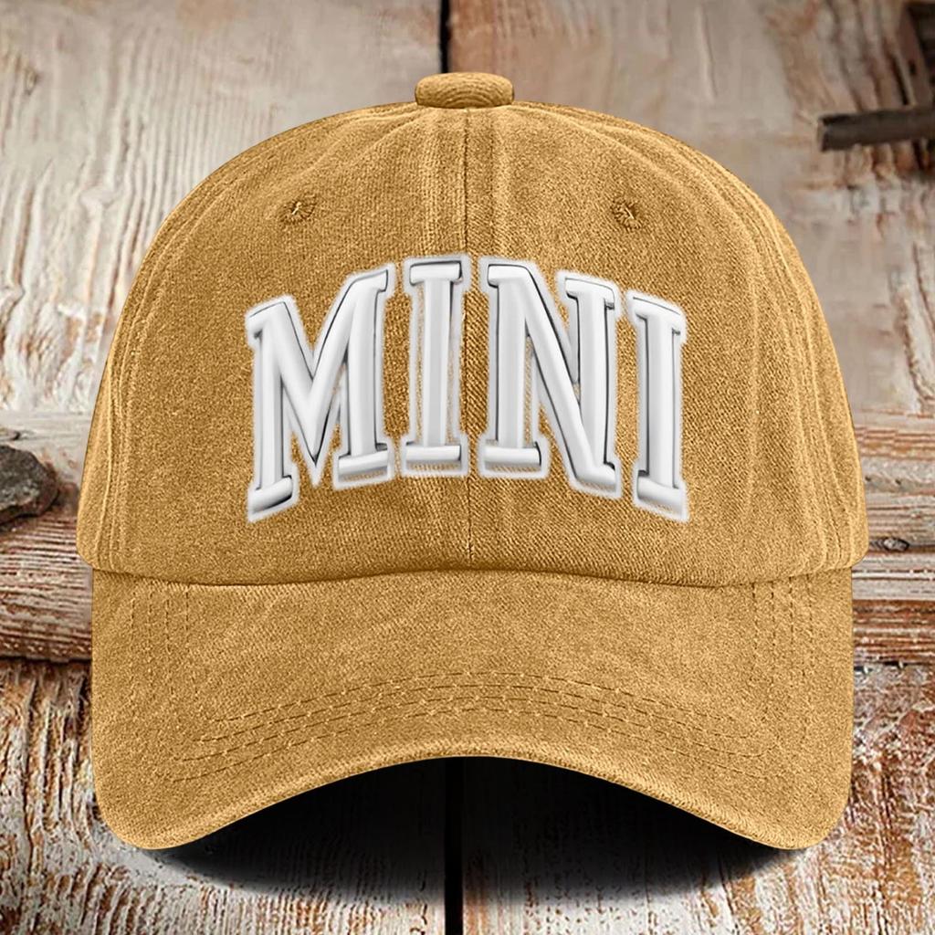 Washed Cotton Printed Hat For Vintage Baseball Cap And Soft Top Hat