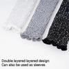 Scaldamuscoli a Maglia Costinata Copri Gamba Ornato con Paillettes Scintillanti Calze Lunghe Elasticizzate per Stivali per Esibizioni e Streetwear
