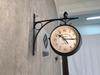 25X9X22CM Indoor Retro Style Decorative Garden Wall Mounted Metal Frame Clocks Black Double Sided Pendant Clock Dropshipping DDP