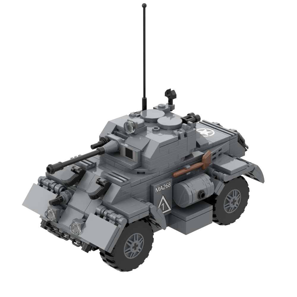 UK French Army Building Block Toy Military Ww1 Ww2 Mark Tank Matilda Staghound Mk1 AMX30 FV107 Armored Vehicle Howitzer Truck