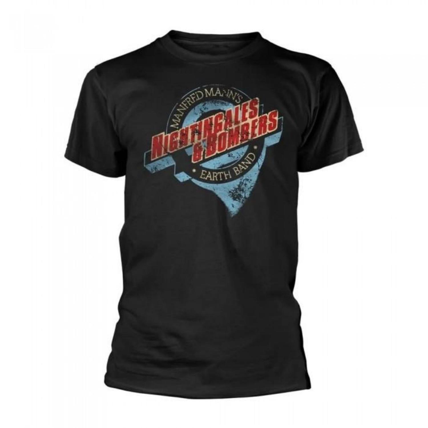 Manfred Mann s Earth Band Unisex Adult Nightingales & Bombers T-Shirt S чёрный