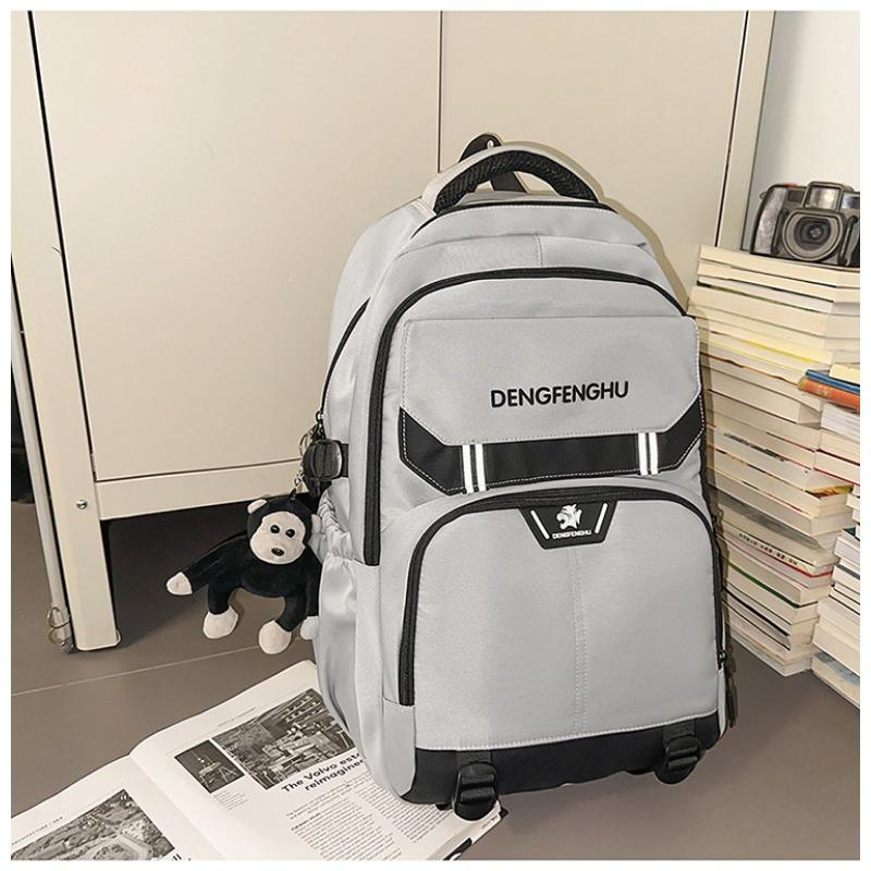 School bag new high-value retro fresh trendy cool niche design backpack couple lightweight travel backpack