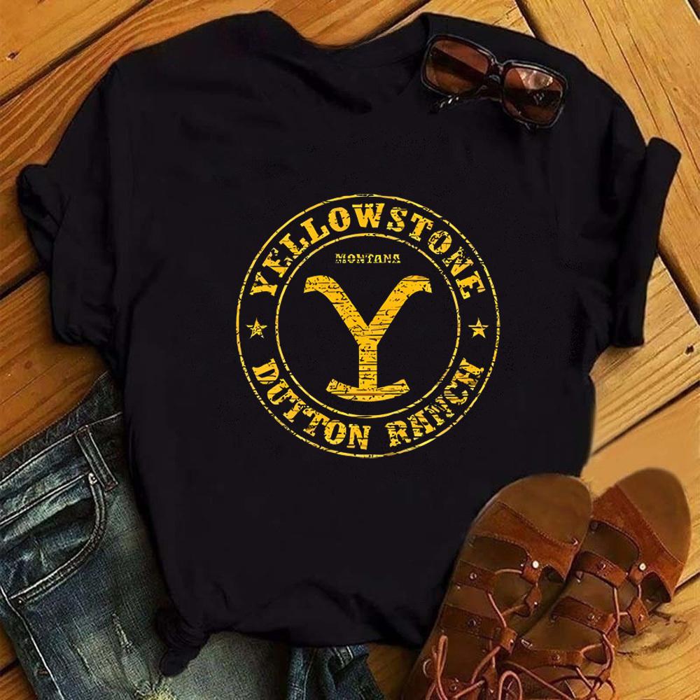 Yellowstone T Shirt Teen Pastel Harajuku Vintage Wounisex Punk Graphic Shirt Kawaii 2000s Graphic 80s Trendy Streetwear