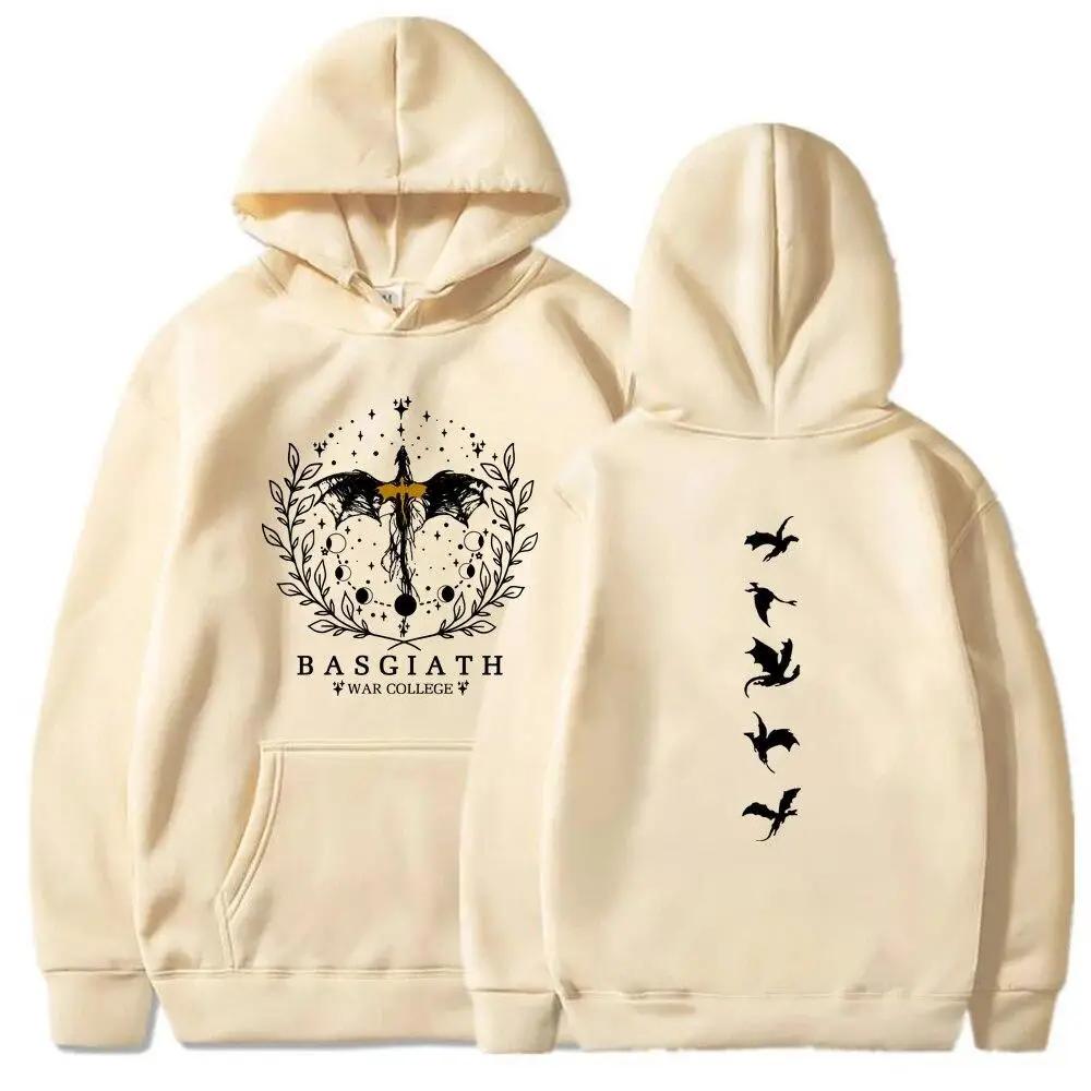 Vintage Fourth Wing Bedruckter Hoodie Damen Lässig Retro Mode Fleece Pullover Herbst Winter Gothic Langarm Sweatshirts