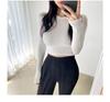 Korean Dongdaemun Trendy Tight Long Sleeve T-shirt: Sexy & Versatile with Big Bust and Waist Display