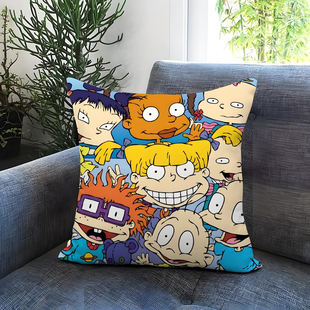 POPULAR R-RRugratsss Cushion Cover Comfortable Reversible Pillow Cover Ideal for Car Sofa Bedroom & Beyond