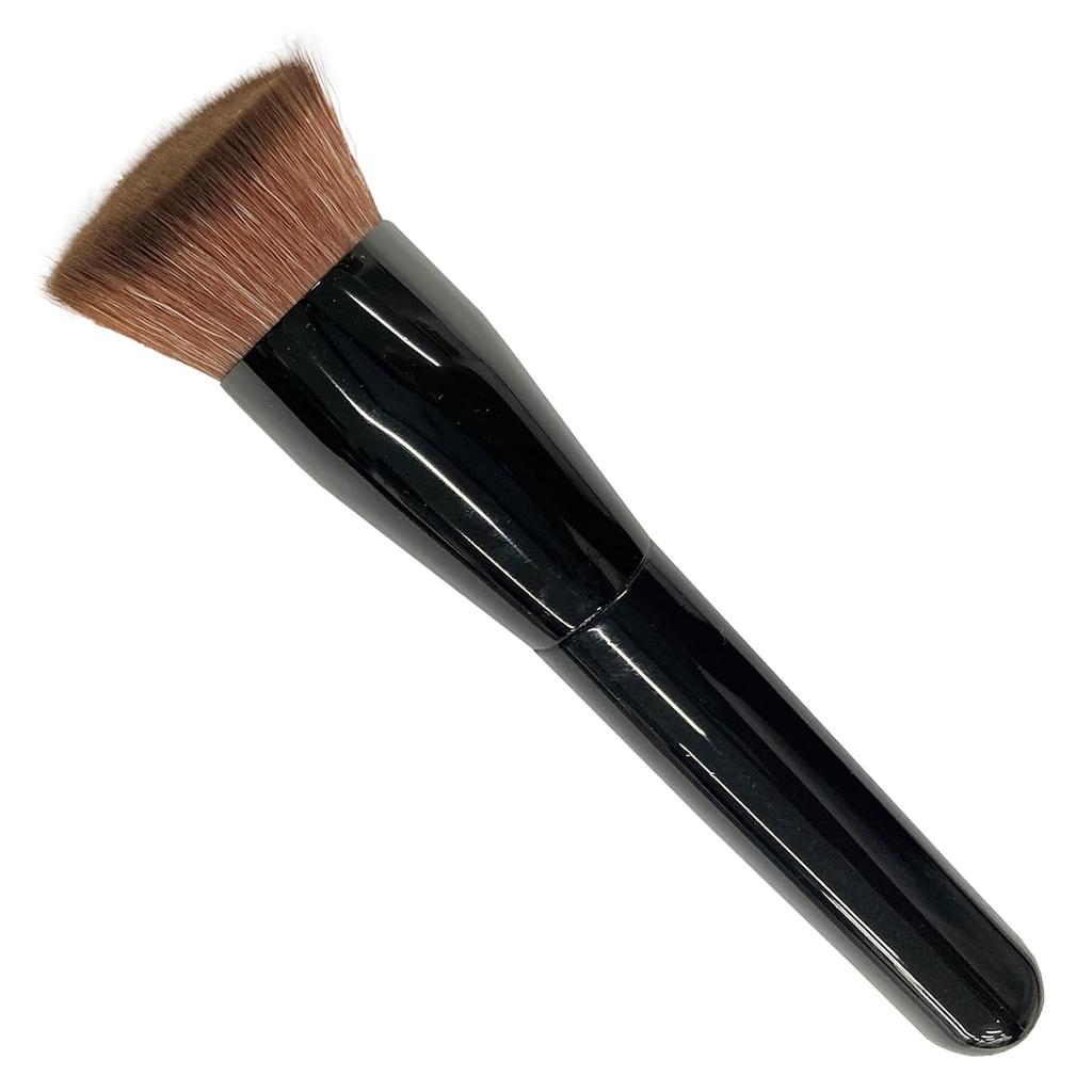 Shishida Seishindo Makeup Brush Foundation Large Angled Flat Type Made Japan Black Approximately 12.532.3cm LQ-04