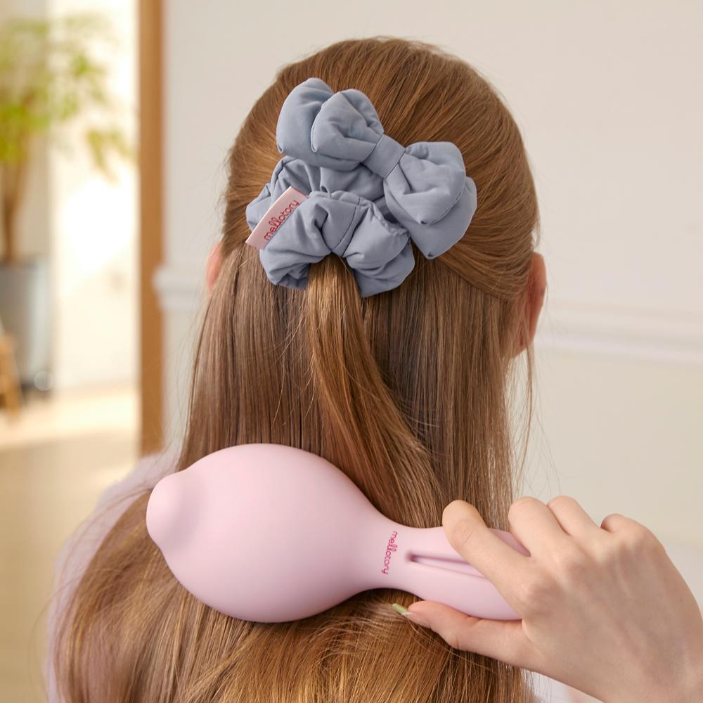 Mellotory Cushion Ribbon Hair Scrunchie (Sky Blue)