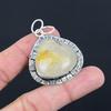 Daughters Day Deal Golden Rutile Gemstone 925 Sterling Silver Engagement Pendant