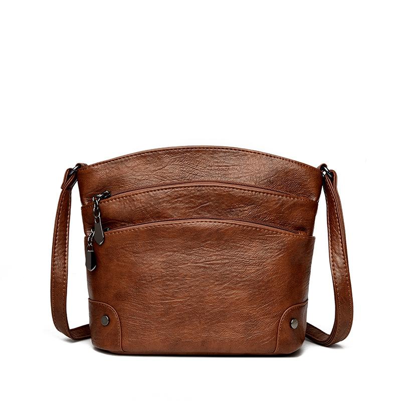 

Сумка-відро через плече великої місткості Ретро жіноча одноплечова сумка Сумка для жінки середнього віку коричневий