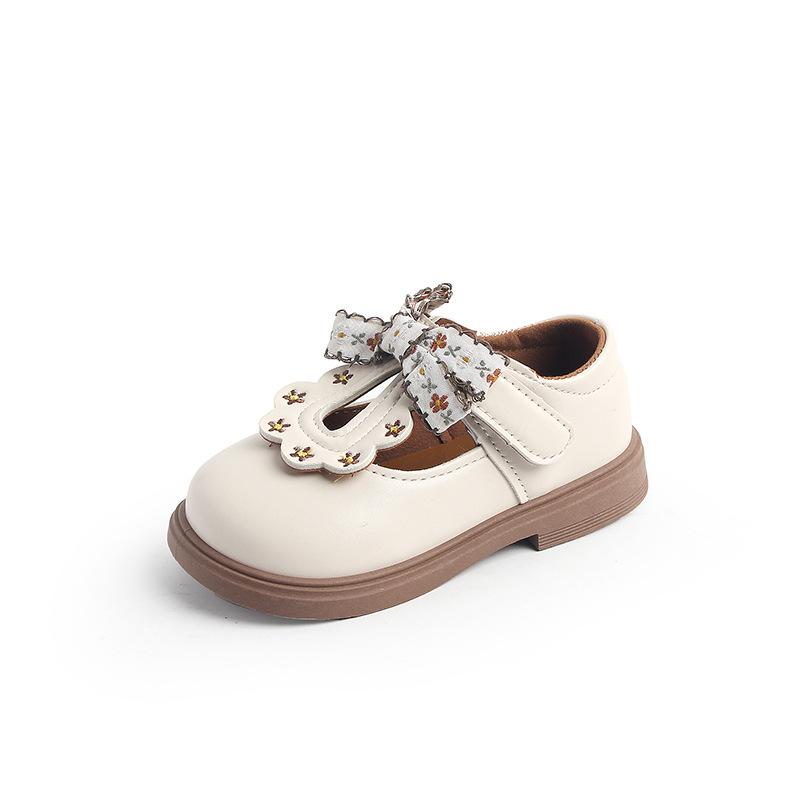 New Spring and Autumn Fashion Lace Girls Comfortable Soft-soled Leather Shoes