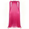 Skpop Witch Hunting Group Mila Cos Wig, Rose Red High-Temperature Fiber Full Wig, Long Hair For Double Ponytail Styling