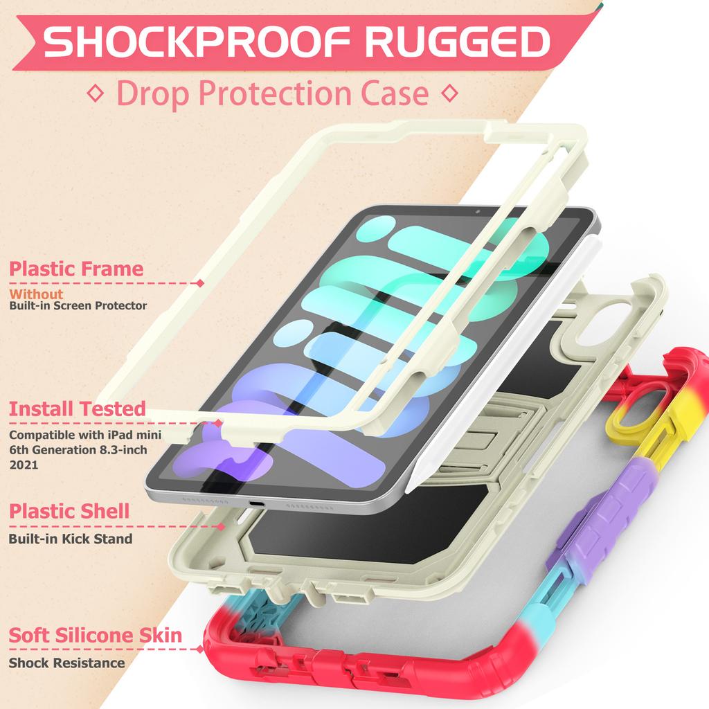 iPad Mini 6 Protective Silicone Cover - Anti-Fall, Stylish Design