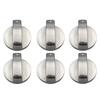 6pc Stove Control Knobs,Metal Range Burner Switch Button for Kitchen Cooktop,Alloy Gas-Stove Knob Cooker Accessories 6mm