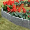 5/10pcs-Plastic Garden Edging Border Imitation Stone Fence Panels Patio Outdoor Barrier