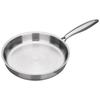 Flat Bottom Frying Wok Nonstick Fried Steak Pot Kitchen Cookware Stainless Steel Frying Pan  Home