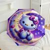 Hello Kitty Strawberry Floral Compact Travel Automatic Umbrella Compact 8 Rib Design Compact Design Perfect for Outdoor Adventures Elegant Umbrella