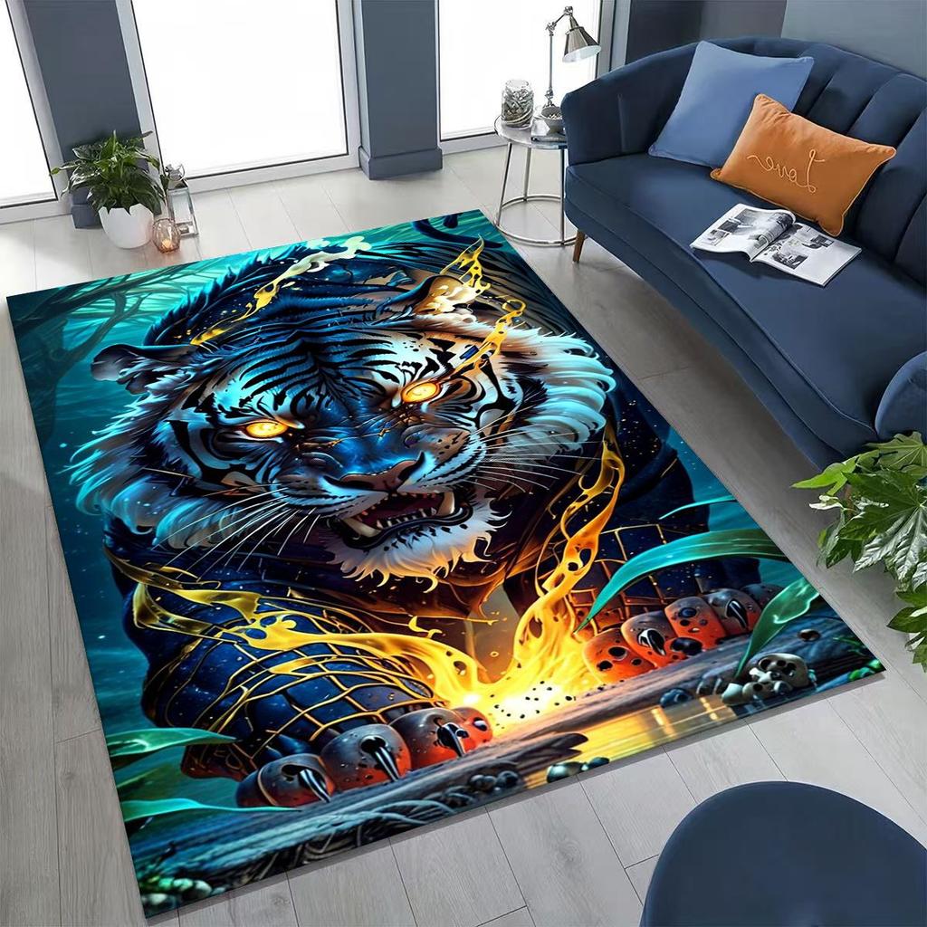 27 Style Wild Animal Tiger Beast Cartoon Rug for Bedroom Living Room Sofa Home Doormat Decor, Large Kid Play Non-slip Floor Mat