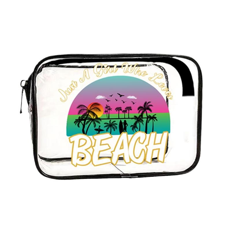 Organize Your Summer 1Pcs Clear PVC Makeup Bag Perfect for Travel Toiletries