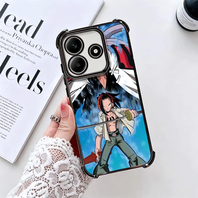 Anime Shaman King Plating Phone Case For Xiaomi Redmi Note 14 15 Pro Plus 13 12 11 11S 11T 10 9S 9 5G Anti-Fall Airabag Cover