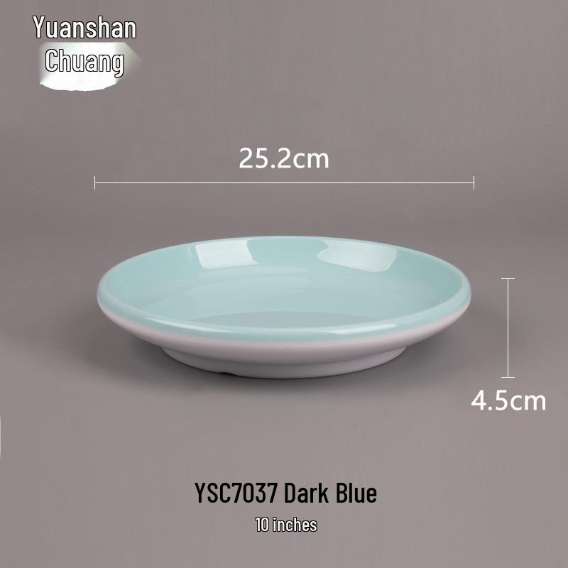 Creative Solid Color Melamine Plate – Faux Porcelain Round Tableware for Home or Hotel Use