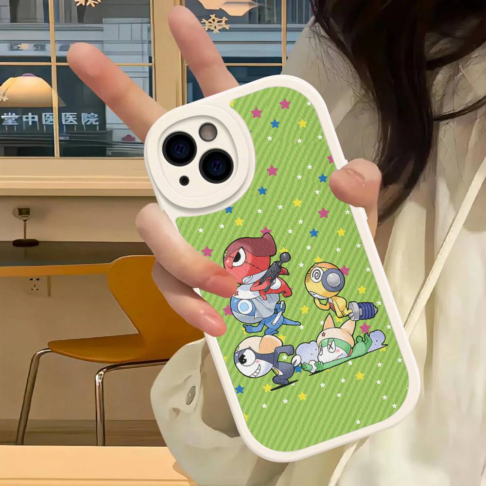 New Keroros Gunsos Movie Soft Leather Phone Case For Iphone 13 15 Pro Max 12 Mini 11 14 16 Plus Covers