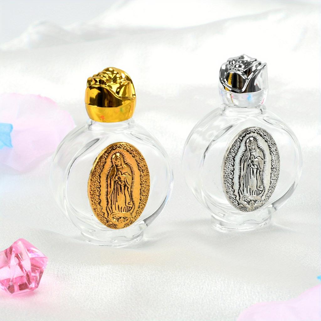 1Pc Holy Water Our Lady of Guadalupe Bottle Religious Cross Bottle Christian Virgin Sculpture Bottle Holy Water Bottle