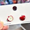 Vintage Red Fruit Ear Stud Zinc Zinc Alloy Sweet Open Ring Temperament Lovely Ear Stud  Daily