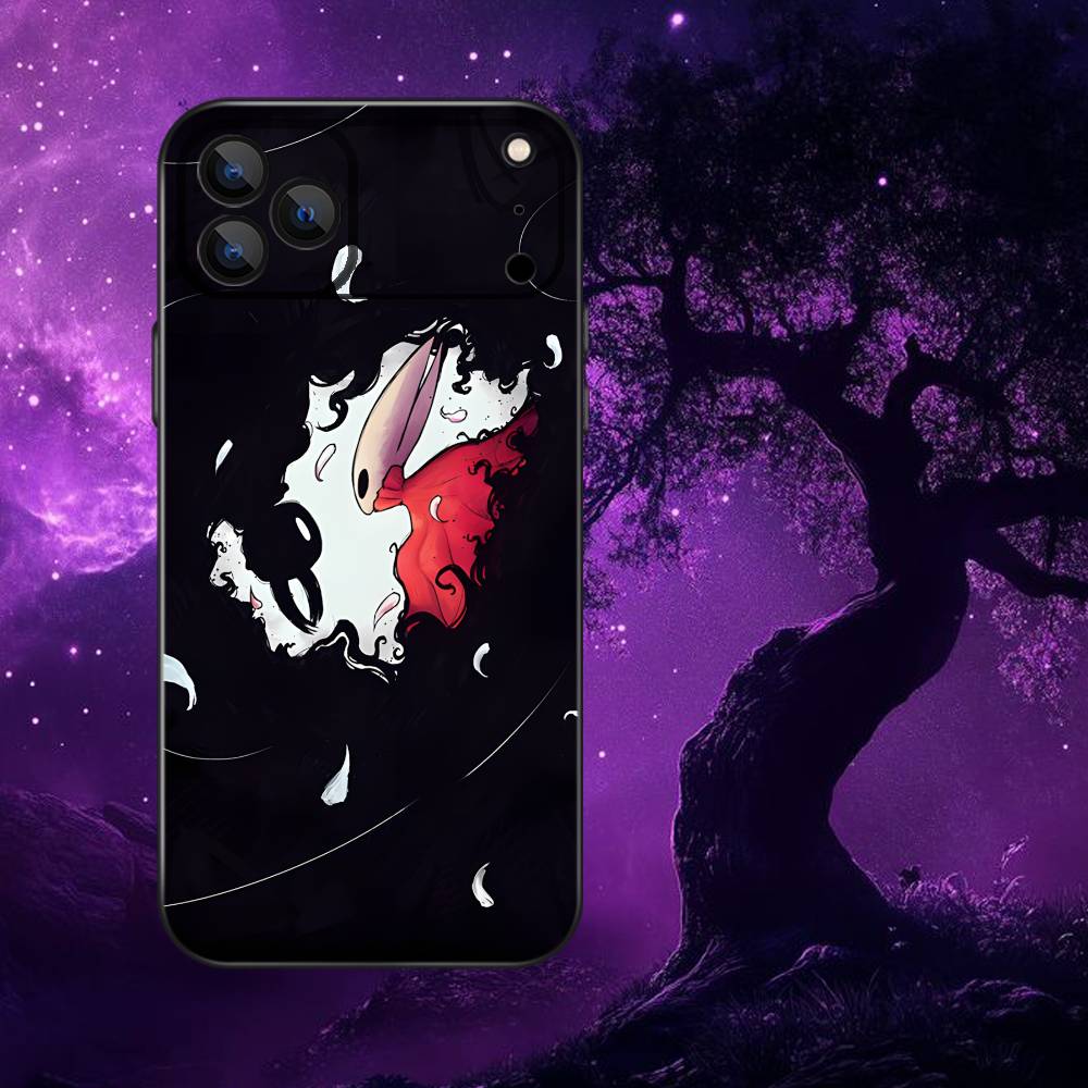 H-Hollow K-Knight Phone Case For iPhone 17,16,15,14,13,12,Pro,Max,Plus,E,SE4,Air,Mini Black Soft Box iPhone12