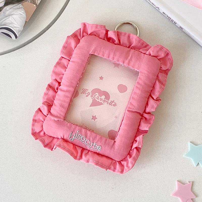 Ins Style Korea Sweet Girl Photo Card Case for 3 Inch Photocard Soft Pillow Shaped Photocard Holder Idol Card Holder