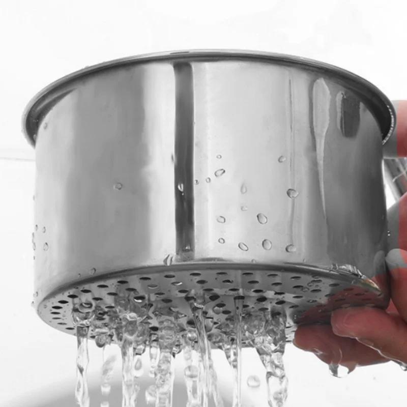 Space Saving Stainless Steel Strainer Basket Kitchen Sink Garbage Filter Swan Dry and Wet Separation Hook Drain Rack Sink Filter