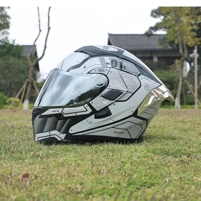 ORZ-Premium ABS Modular Motorcycle Helmet, Dual Internal & External Visor, Breathable Anti Impact Protective Gear for Riders