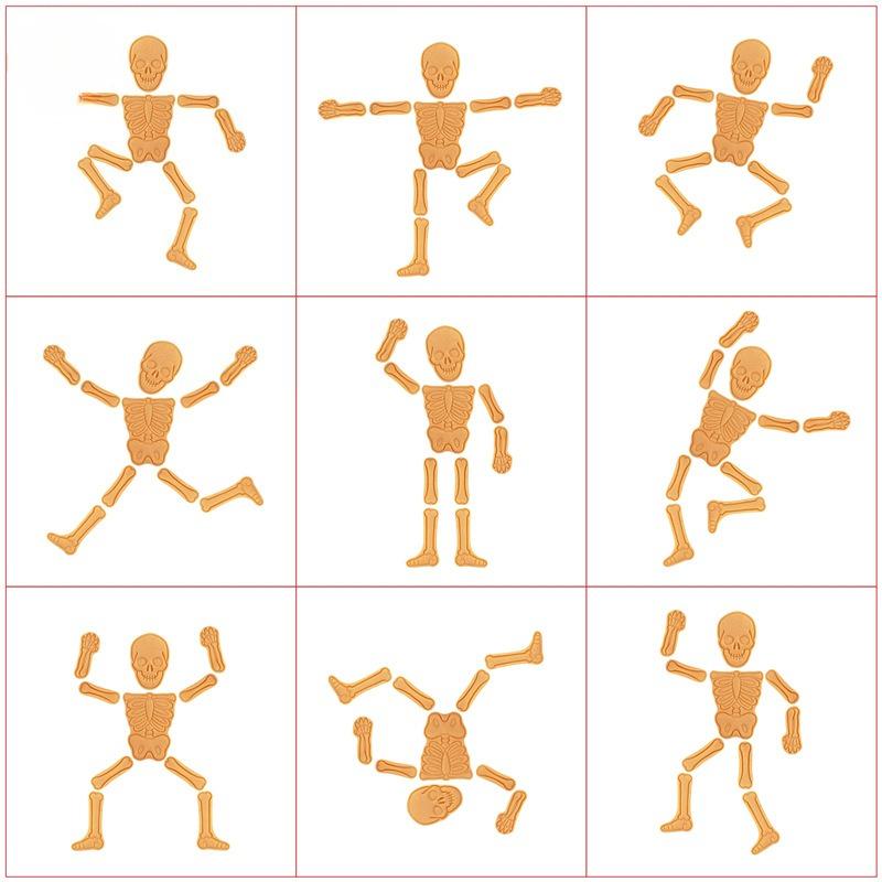 Halloween Human Body Skeleton Cookies Mold Cake Baking Fondant Household 3d Three-dimensional Cookies Stamp Press Mold Plastic