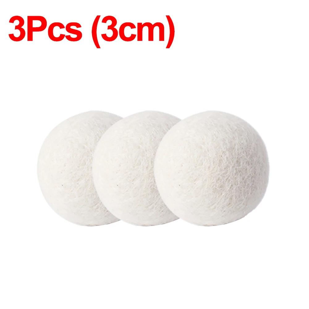 1/3/6Pcs Reusable Wool Dryer Balls Clothes Softener Laundry Fleece Dryer Ball Kit Home Clothes Dryer Washing Machine 3/4/5/6/7cm