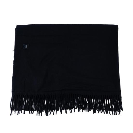 USB Heated Shawl Wrap for Women Portable Wearable Heating Blanket with Tassel Design Intelligent Temperature Control Heating Scarf