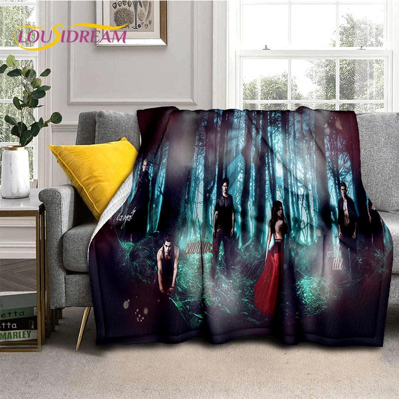3D Latest The Vampire Diaries Damon Salvatore Soft Flannel Blankets,Throw Blanket Comfortable Blanket for Beds Sofa Home Bedroom