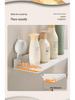 Creamy White Aluminum Bathroom Mirror & Vanity Storage Rack