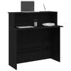 Black Reception Desk 100X50X103.5 Cm Glued Wood