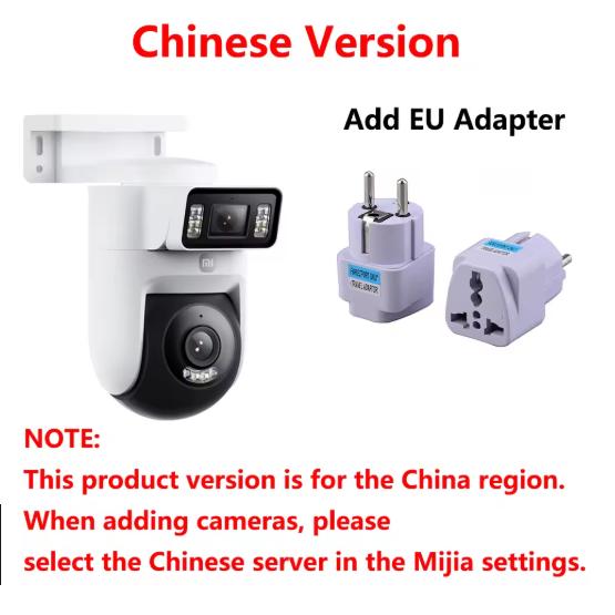 New Xiaomi Outdoor Camera 4 Dual Lens 5MP 3K HD Dual View Monitoring Panoramic Closeup Tracking IP66 Weatherproof AntiTheft CN