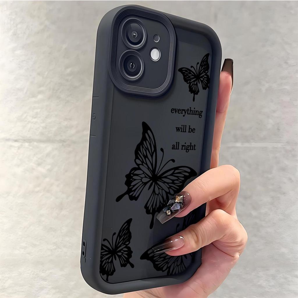 Lucky Butterfly iPhone 15/16/17 Black Groove Sandstone Sky Eye Staircase Case