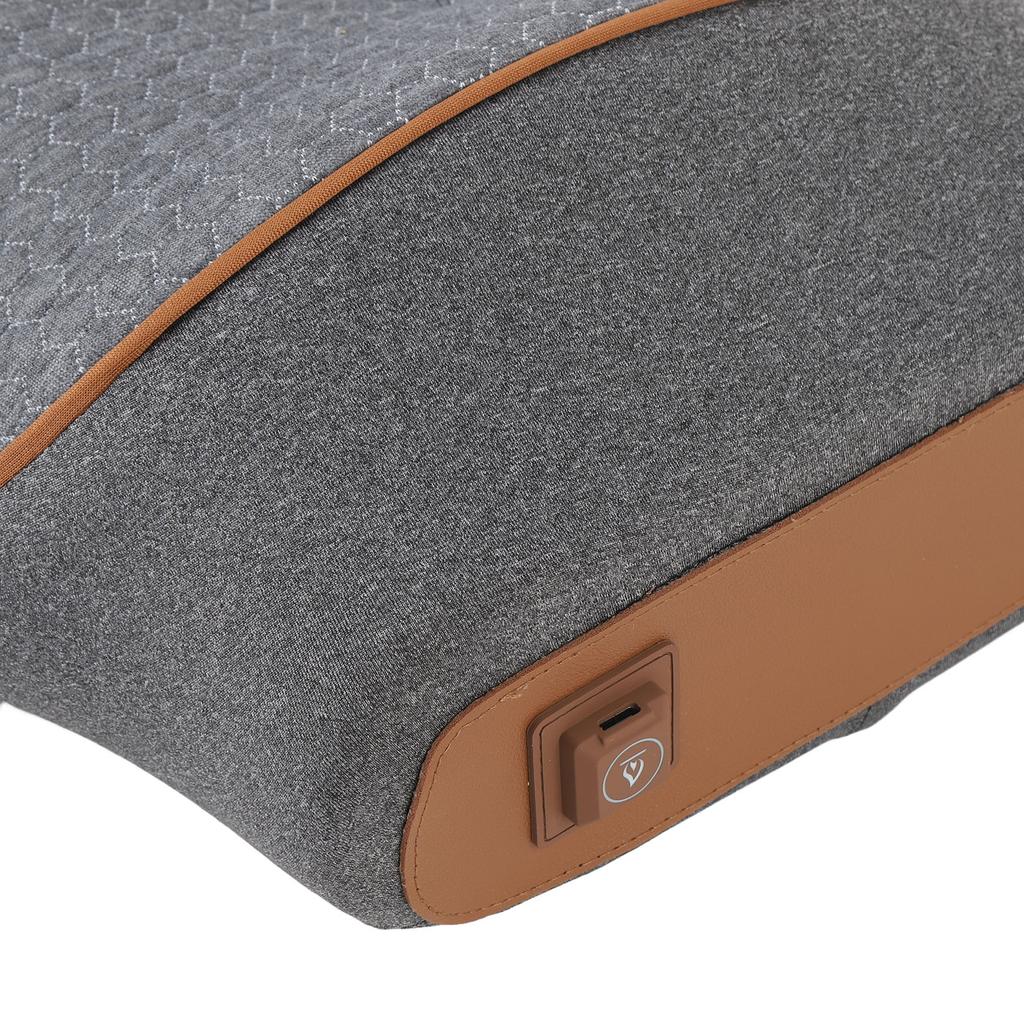 Heated Neck Pillow Gray USB Powered 3 Heating Levels Memory Foam Ergonomic Neck Support Pillow