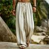 Men's 3D Striped Pattern Printed Baggy Casual Trousers,  Elastic Drawstring Waist with Pockets, for Spring Summer Home Outdoor Vacation