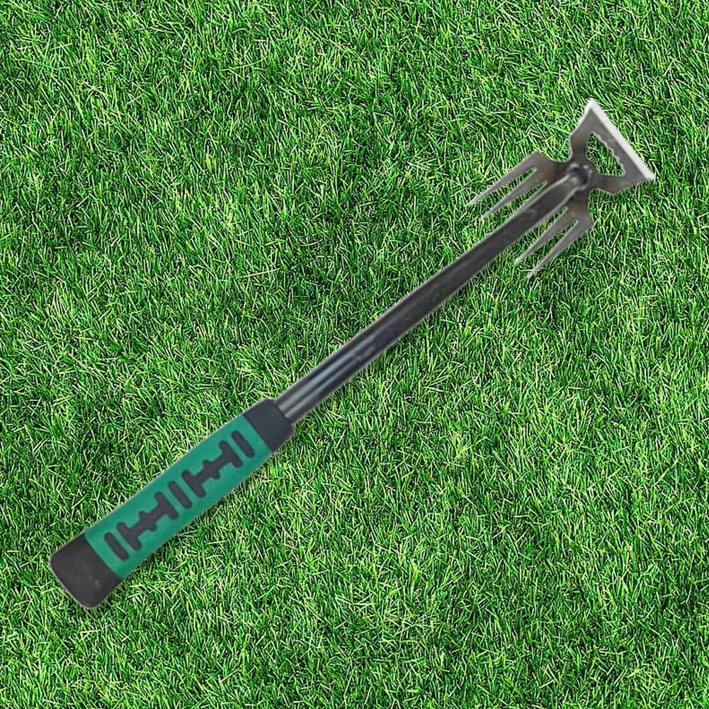 2 In 1 Garden Rake Manual Weed Grass Rooting Tool Puller Shovel 5/6/11 Tooth Weeding Removal Hand Gardening Loose Soil Tool