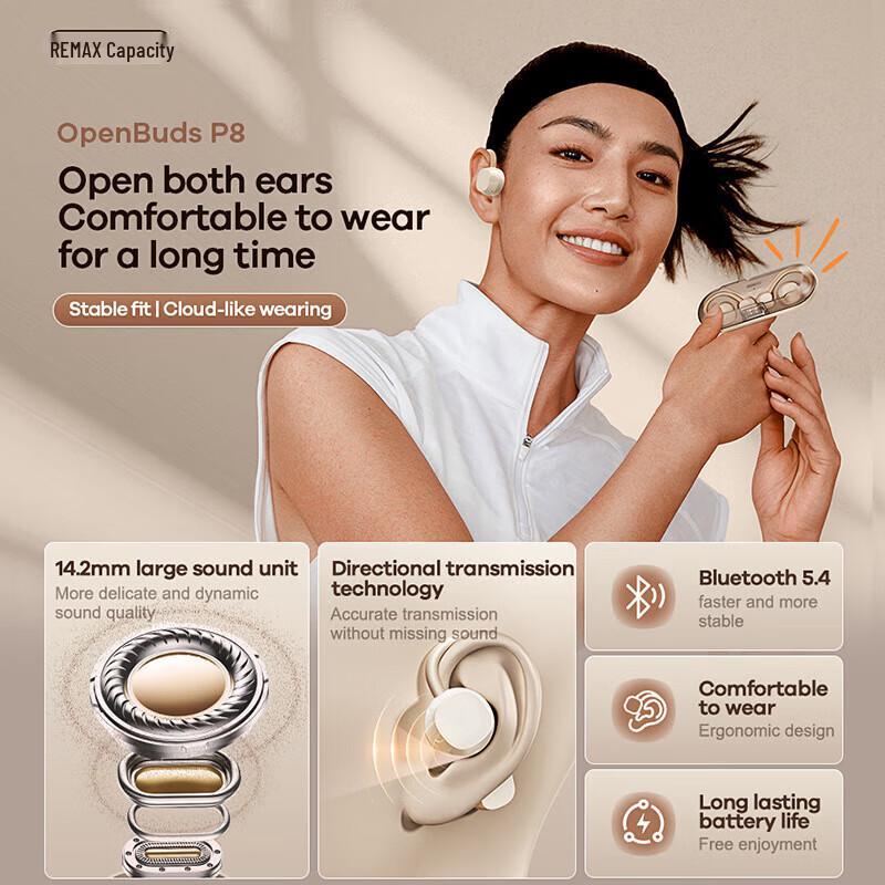 REMAX OpenBuds P8 Ear-Hook Wireless Bluetooth Headphones