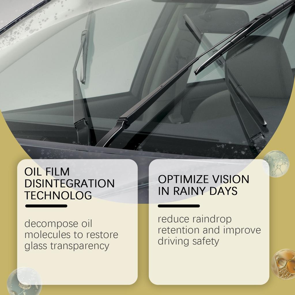 Car Glass Oil Film Remover; Windshield Cleaner; Oil Film Remover Paste; Deep Cleaning Hydrophilic Cleaning Suitable For All Car Models(250ml)